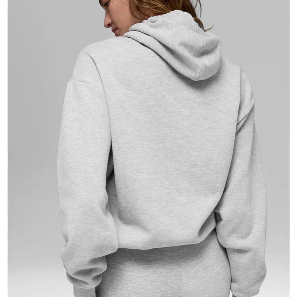 ALO Yoga Light Gray Hoodie Sweatshirt
